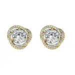 CRYSTalp Elegantní pozlacené náušnice s krystaly Ray 42334.G