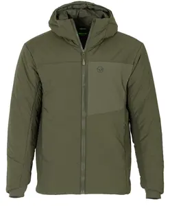 Korda bunda insulated hooded jacket dark olive - xxxxl