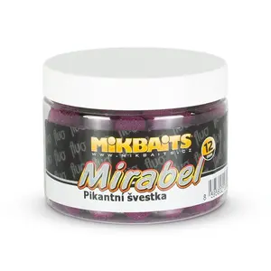 Mikbaits mirabel fluo boilie 150 ml 12 mm - pikantní švestka