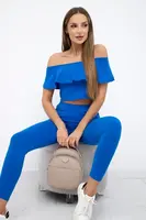 Set with ruffle purple-blue