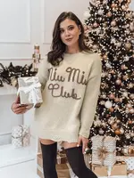 Dámsky sveter MIU MIU s nápisom, béžový