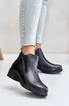 Ankle boots with a low upper insulated with Vinceza fur black