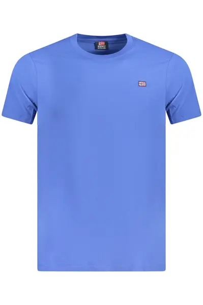 Modré pánske tričko s krátkym rukávom