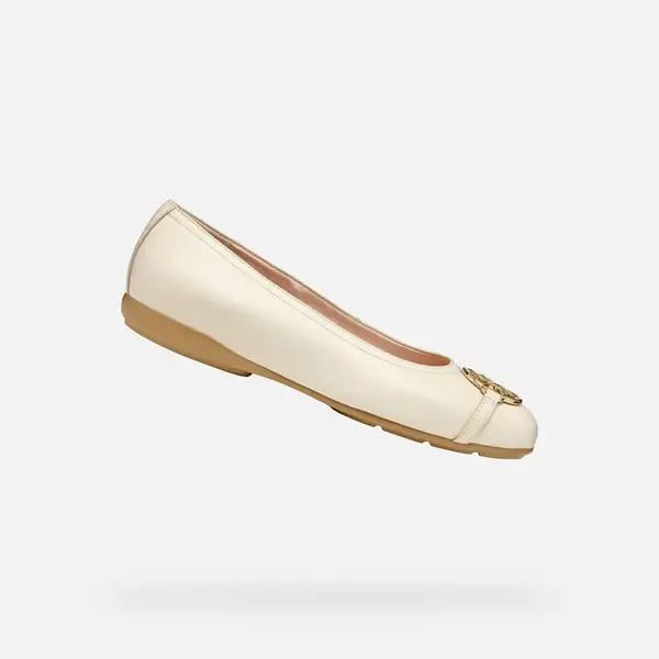 Cream women's ballet flats Geox Annytah - Women's