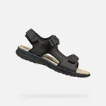 Dark brown men's sandals Geox Spherica EC5 - Men's
