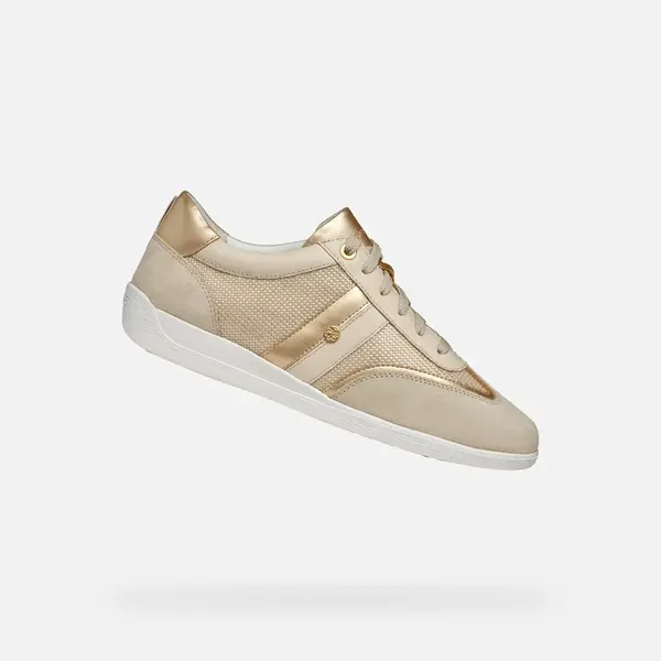 Gold women's sneakers Geox Myria - Women's