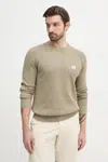 Bavlnený sveter Calvin Klein Jeans pánsky, zelená farba, tenký, J30J327281