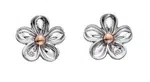 Hot Diamonds Stříbrné kytičkové náušnice s diamanty Forget me not DE618