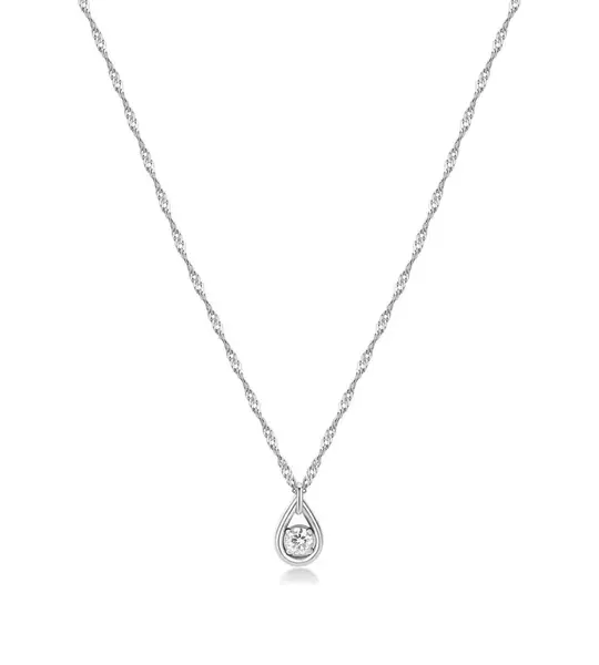 Brosway Krásný ocelový náhrdelník se zirkonem Ribbon BBN29