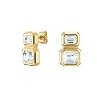 Rosefield Okouzlující pozlacené náušnice s krystaly Iconic JEODG-J1128