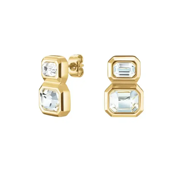 Rosefield Okouzlující pozlacené náušnice s krystaly Iconic JEODG-J1128