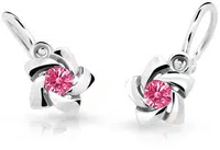 Cutie Jewellery Dětské náušnice s designem růžiček C2201-10-X-2 fuchsiová
