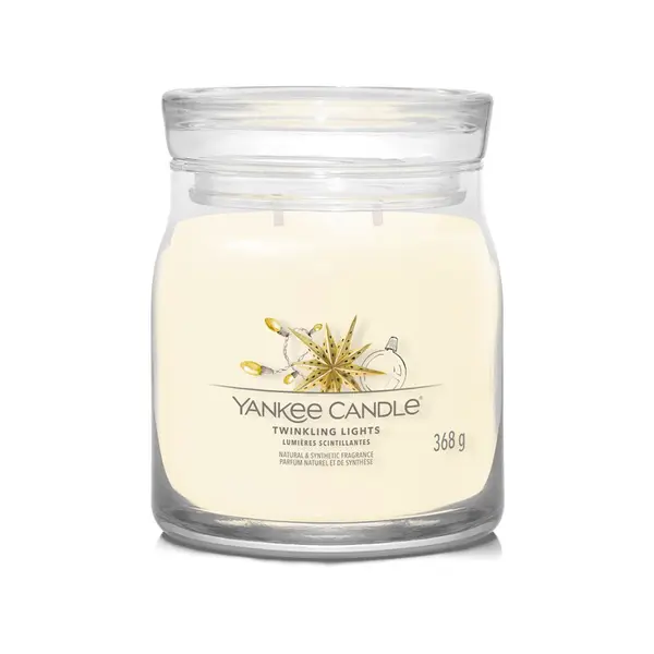 Yankee Candle Aromatická svíčka Signature sklo střední Twinkling Lights 368 g