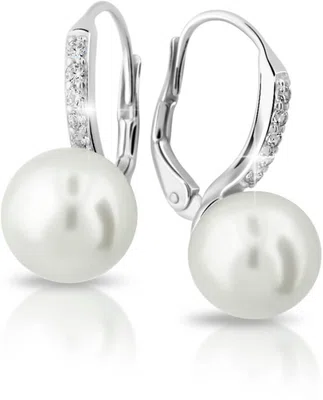 Cutie Jewellery Exkluzivní náušnice z bílého zlata s pravými perlami a zirkony Z6432-3122-50-10-X-2