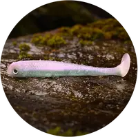 Redbass gumová nástraha ripper swimmer slim ghost natur - s 70 mm