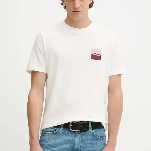 Bavlněné tričko HUGO Dapusi