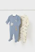 Bavlnené dupačky pre bábätká Mayoral Newborn 2-pak