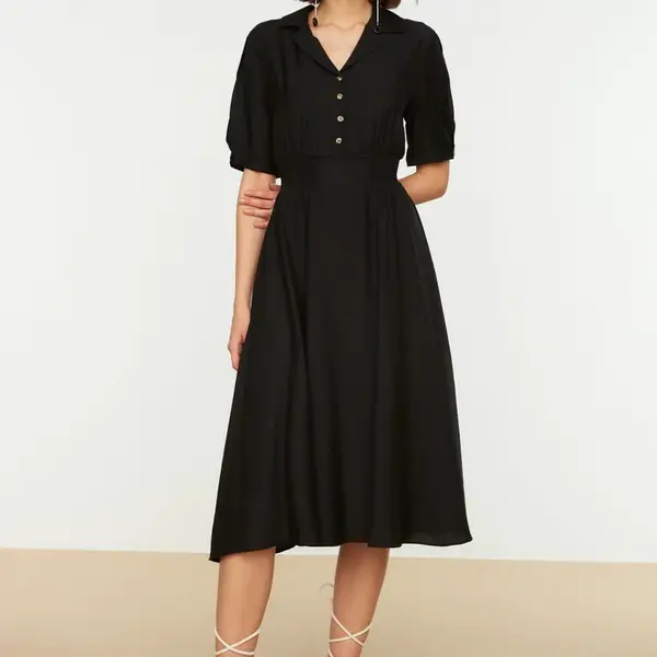 Dámske šaty Trendyol Button Detail