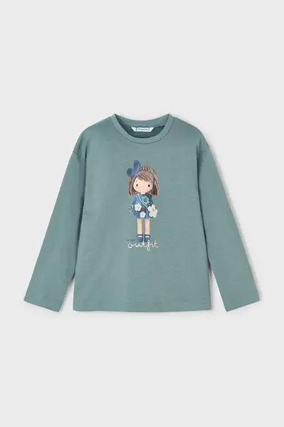 Detská bavlnená košeľa s dlhým rukávom Mayoral