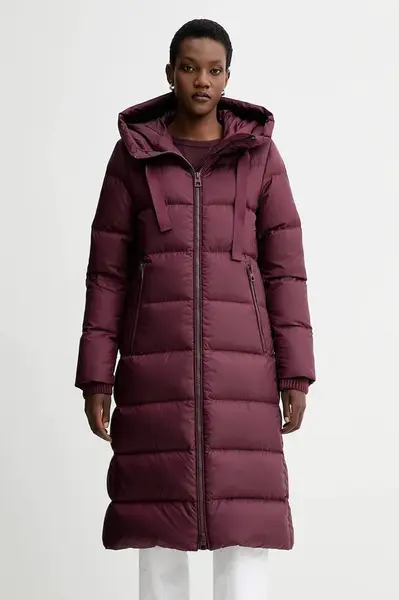 Péřová bunda Marc O'Polo vínová barva, 509103971099