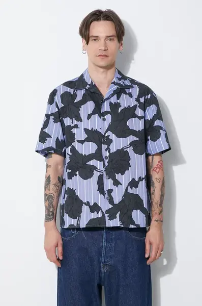 Bavlněná košile Neil Barrett Boxy Bold Flowers Print Short Sleeve Shirt