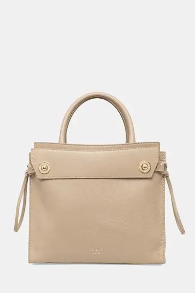 Kožená kabelka Guess BIANCA hnědá barva, HWBIAA L5117