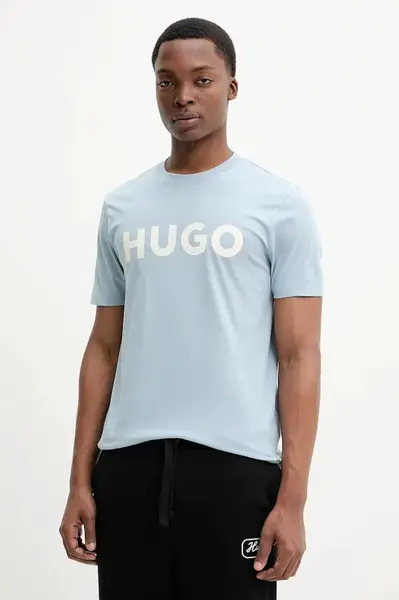 Bavlněné tričko HUGO Dulivio
