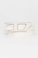 Kožený pásek Diesel D LOGO B-DLOGO II BELT dámský, bílá barva, X09917.PR227