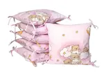 Baby Nellys Polštářkový mantinel  Medvídek na žebříku - růžový