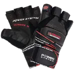 Power System Fitness rukavice ULTIMATE MOTIVATION černočervené - S