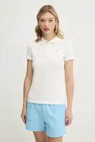 Polo tričko Tommy Jeans béžová barva, DW0DW20160