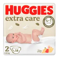 Huggies Extra Care 2 3-6 kg dětské pleny 58 ks