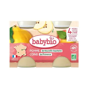 Babybio Jablko a kdoule 2x130 g