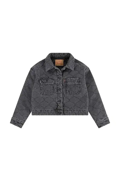 Dětská riflová bunda Levi's QUILTED TRUCKER JACKET