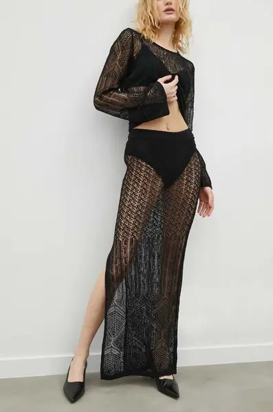 Sukně s příměsí lnu Herskind Tobias