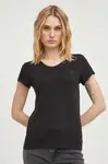Bavlněné tričko G-Star Raw dámské, černá barva, D24533-4107