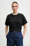 Bavlněné tričko Alpha Industries Waisted černá barva, 148070