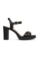 Kožené sandály Geox D WALK PLEASURE 85S černá barva, D55B6A 000TU C9999