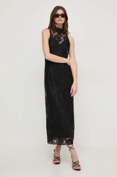Šaty MAX&Co. černá barva, maxi, 2416621021200
