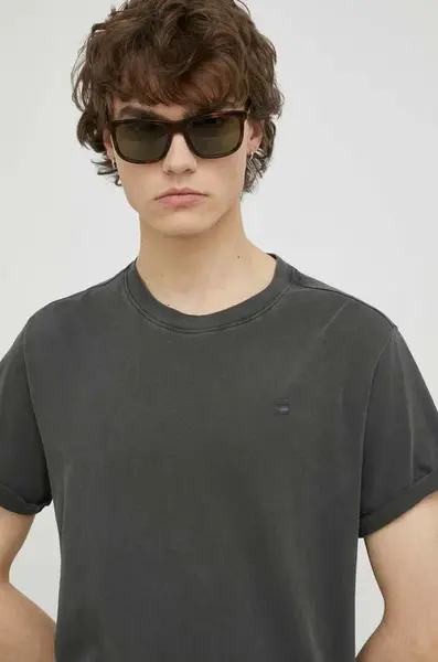 Bavlněné tričko G-Star černá barva