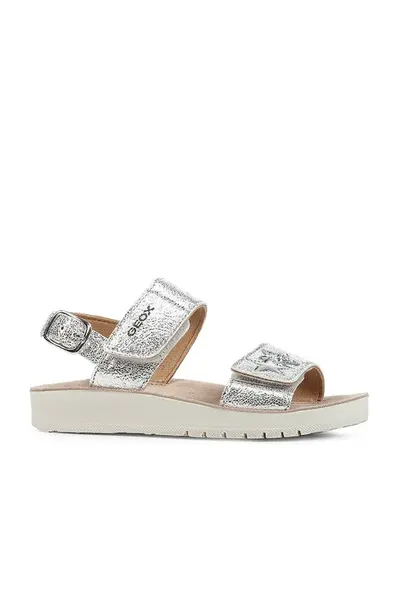 Dětské sandály Geox stříbrná barva