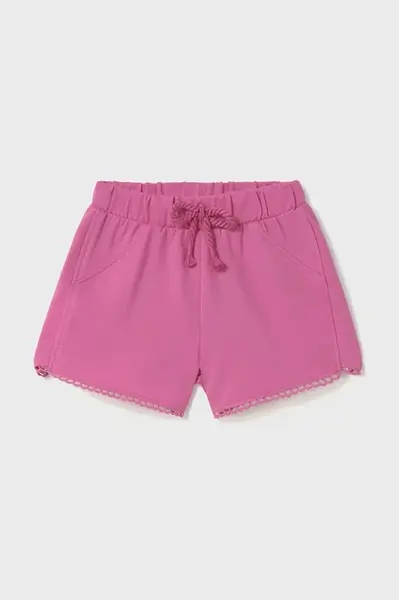 Dětské bavlněné šortky Mayoral růžová barva, 603