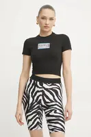 Tričko Versace Jeans Couture černá barva, 78HAHC09 CJ02C