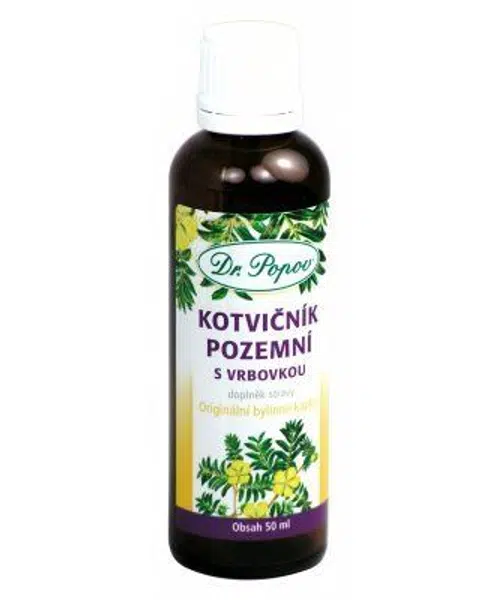 Dr. Popov Kotvičník pozemní s vrbovkou bylinné kapky 50 ml