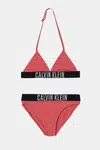 Dvoudílné dětské plavky Calvin Klein Jeans růžová barva, KY0KY00090