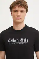 Bavlněné tričko Calvin Klein černá barva, s potiskem, K10K114149
