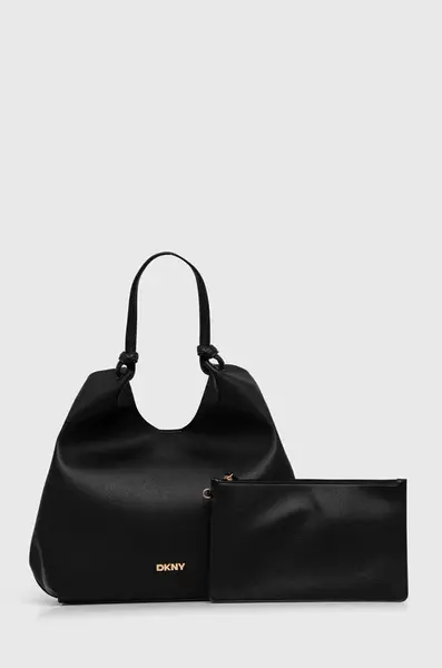 Kabelka Dkny PAULA COMMUTER TOTE černá barva, R42BAE48