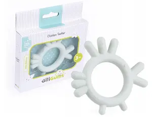 GiliGums Dětské silikonové kousátko Chicken Teether, 3m+, sv. mátová, 1 ks