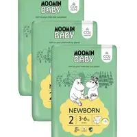 Moomin Baby 2 Newborn 3–6 kg měsíční balení eko plen 168 ks