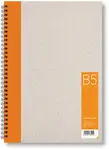 Kroužkový zápisník B5, čistý, oranžový, 50 listů